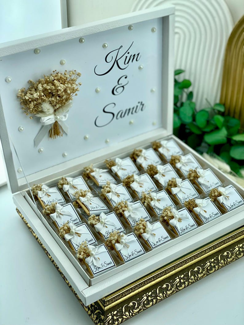 Personalized Wedding Chocolates – Floral Engagement Favors for Guests image 18