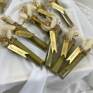 Custom Wedding Henna Favors in Glass Tube - Perfect Gifts for Bridal Shower, Baby Henna, and Girls Night!