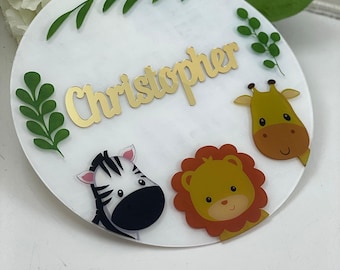 Personalized Lion King Simba Acrylic Door Sign: Safari Nursery Decor