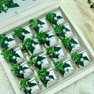 Personalized Wedding Chocolates – Floral Engagement Favors for Guests image 8