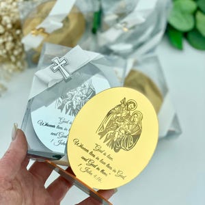 Personalized Cross Baptism Favors: First Communion, Religious Christening Gifts