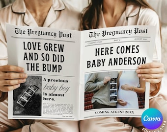 Baby announcement newspaper, Baby newspaper announcement, Newspaper pregnancy announcement, Pregnancy announcement newspaper, Newspaper baby