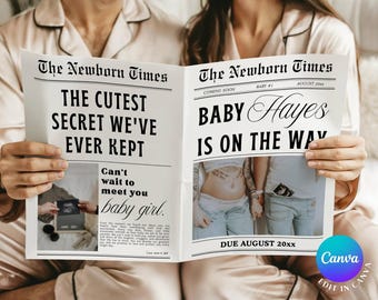 Baby announcement newspaper, Baby newspaper announcement, Newspaper pregnancy announcement, Pregnancy announcement newspaper, Newspaper baby