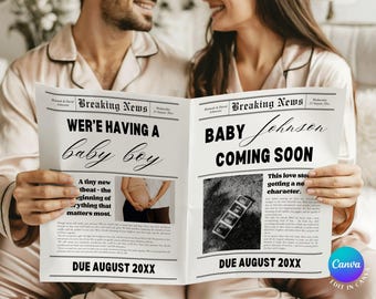 Baby announcement newspaper, Baby newspaper announcement, Newspaper pregnancy announcement, Pregnancy announcement newspaper, Newspaper baby