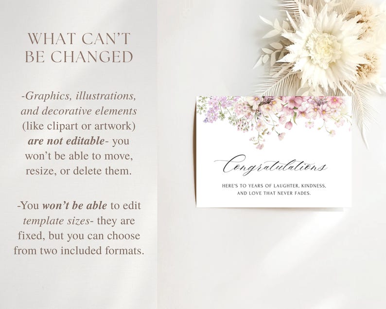 Editable Wedding Card Template: Canva Printable, 80+ Message Options ...