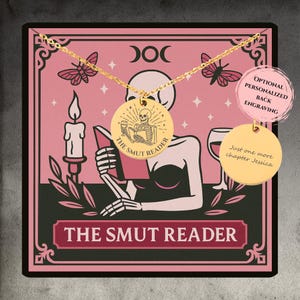 The Smut Reader Tarot Ketting, Custom Smut Gift for Smut Lover, Dark Romance Reader Sieraden, Pittig Reader Cadeau, Bookish Smut Gift