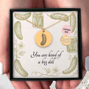 Collar de pepinillos vintage personalizado, regalo positivo de pepinillos, joyería personalizada para amantes de los pepinillos, colgante de pepinillos, regalo vegetariano para mamá, regalo gourmet