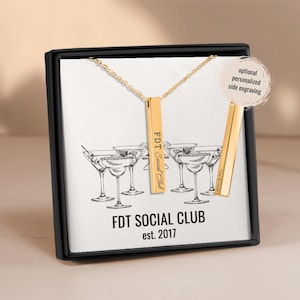 FDT Social Club Necklace, Foxtrot Delta Tango, Anti Facism Jewelry, Anti Republican Gift For Democrat, Political Resist Pendant, Anti MAGA