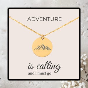 Personalized Mountains Necklace, Dainty Mountain Jewelry, Nature Lover, Wanderlust Graduation Gift, Landscape Jewelry, Gift for Girlfriend