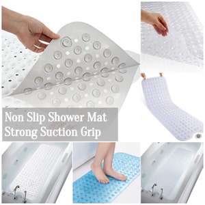 Bath Shower Mat Non Slip Pvc Bathroom Rubber Mats Anti Slip Suction Bath  Mat UK
