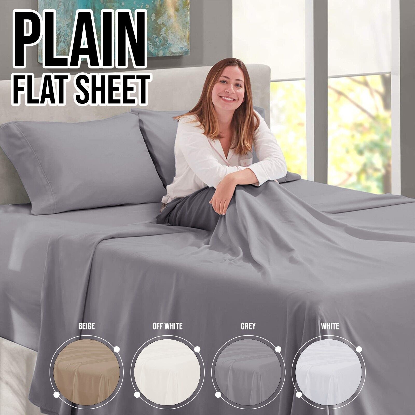 66x104- Twin Flat Bed Sheets T-130