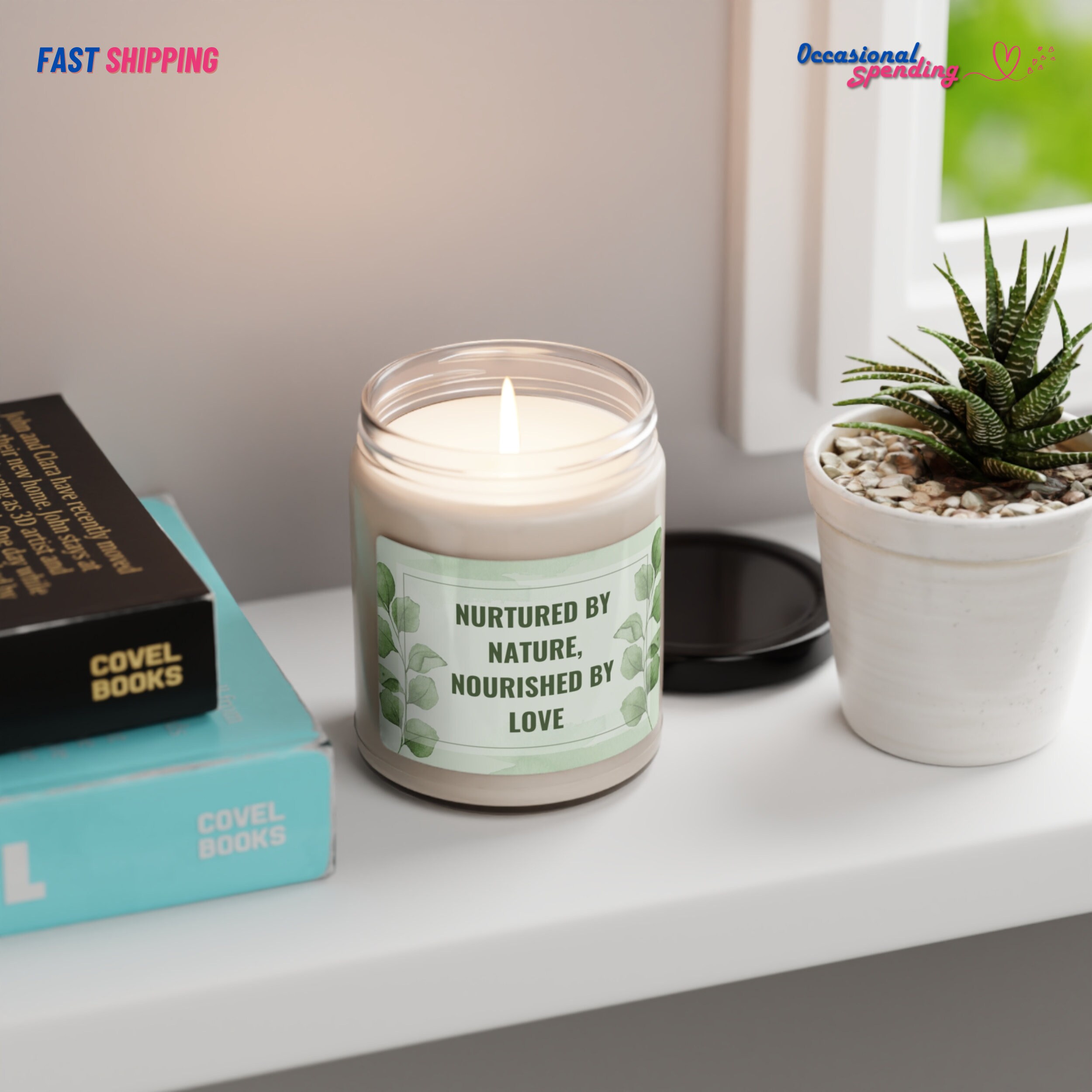 Gardening Gift, Nurtured by Nature Nourished by Love Candle Gardening Gift, Nurtured by Nature Nourished by Love Candle