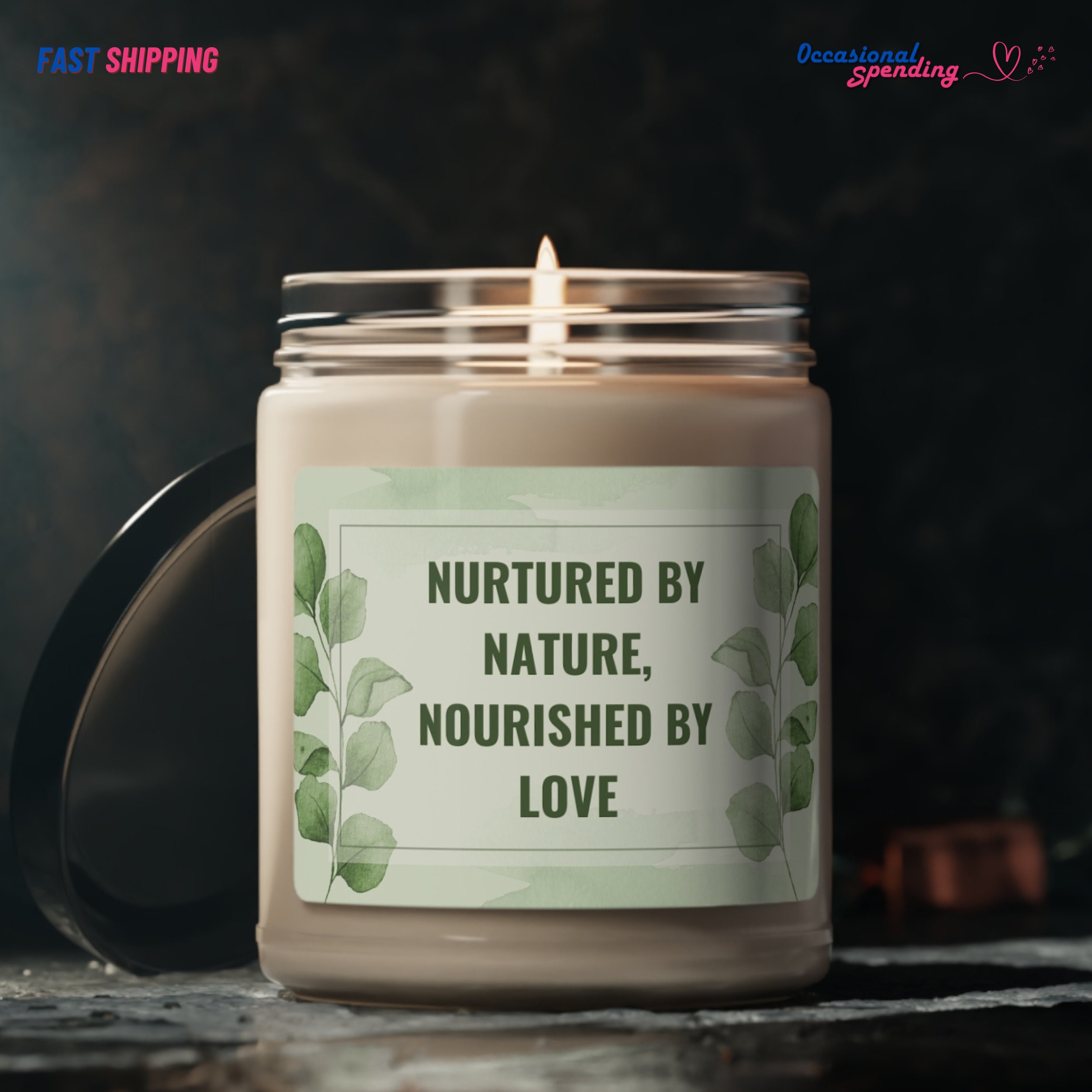 Gardening Gift, Nurtured by Nature Nourished by Love Candle Gardening Gift, Nurtured by Nature Nourished by Love Candle
