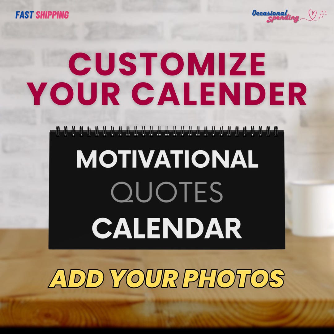 2025 Customizable Motivational Quotes Desktop Calendar, 2025 New Year ...