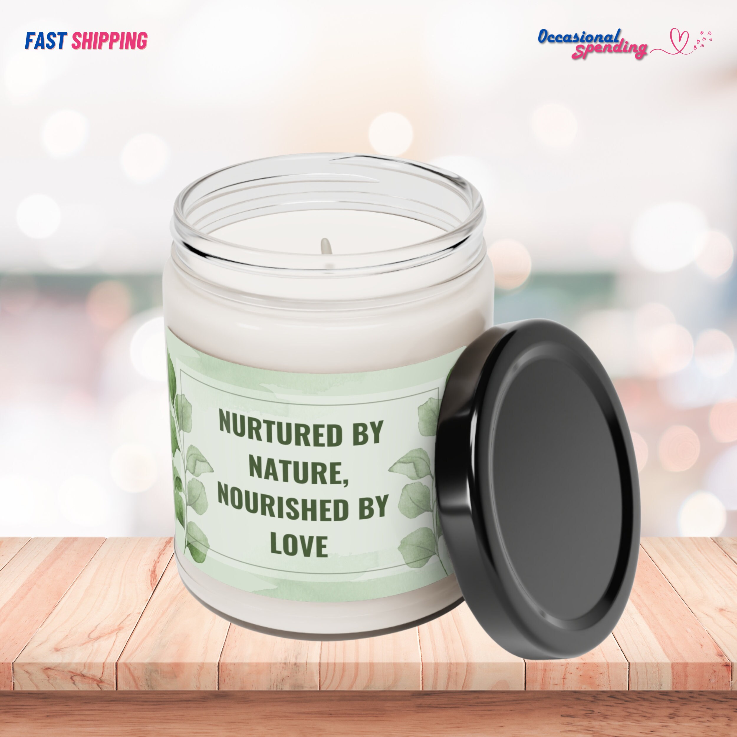 Gardening Gift, Nurtured by Nature Nourished by Love Candle Gardening Gift, Nurtured by Nature Nourished by Love Candle
