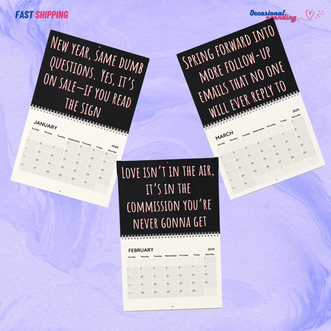 2025 Salesperson Demotivational Quotes Wall Calendar, Retail