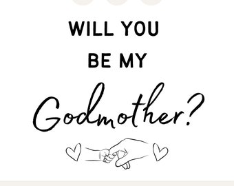 Will You Be My Godmother SVG PNG JPG Printable Cut File Godmother Digital Clipart Files for Cutting Machines Svg Png Jpg Mockup