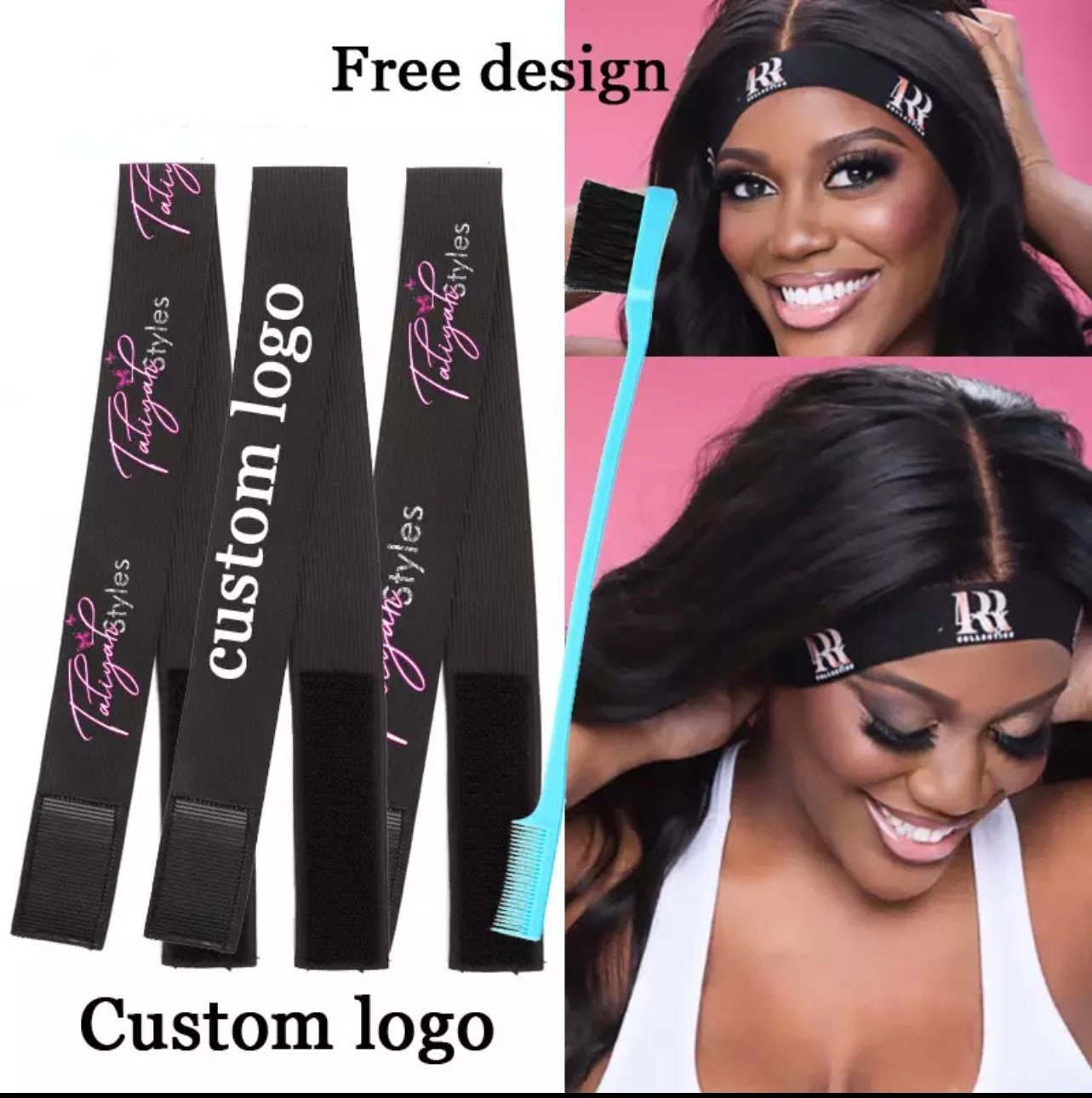 Wig Edge Elastic Band With Velco End,6PCS Lace Band Wig Bands for Edges  Elastic Edge Wrap to Lay Edges,Wig Install Accessories Wig Melt Band for  Lace Front Laying Edges 