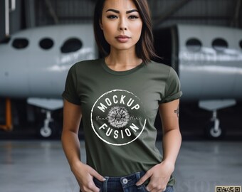 mockup di camicia da combattimento, camicia militare, t shirtmockup, modelmockups, styledmockup, canva 3001 mockup, bellacanva mock up, mockupman