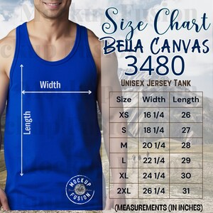 Bella Canvas Tanktop sizing,Bella Canvas 3480 SizeChart,Unisex Tanktop size chart,,Size guide tanktop,Tanktop size guide,SizeChart