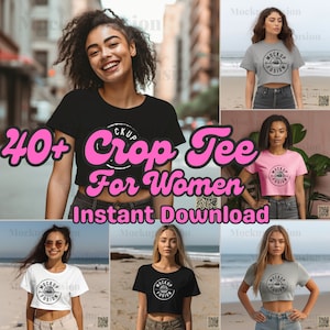 colored crop tee mock up,summer tee-shirt,mock up bundle,crop top t shirt mockup,crop top t shirt,summer mockup bundle,shirtmockup,croptops