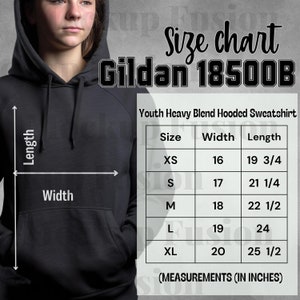Youth Hoodie sweatshirt size chart,Hooded Sizing,Hoodie sizing Gildan,Model Sizing,Unisex Hooded sizing,Crewneck Hoodie Sizing,SizeChart