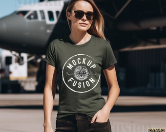 mockup di camicia da combattimento, camicia militare, t shirtmockup, modelmockups, styledmockup, canva 3001 mockup, bellacanva mock up, mockupman