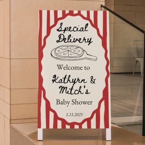 Babyparty-Willkommensschild Special Lieferung (45 cm x 60 cm und 60 x 90 cm)