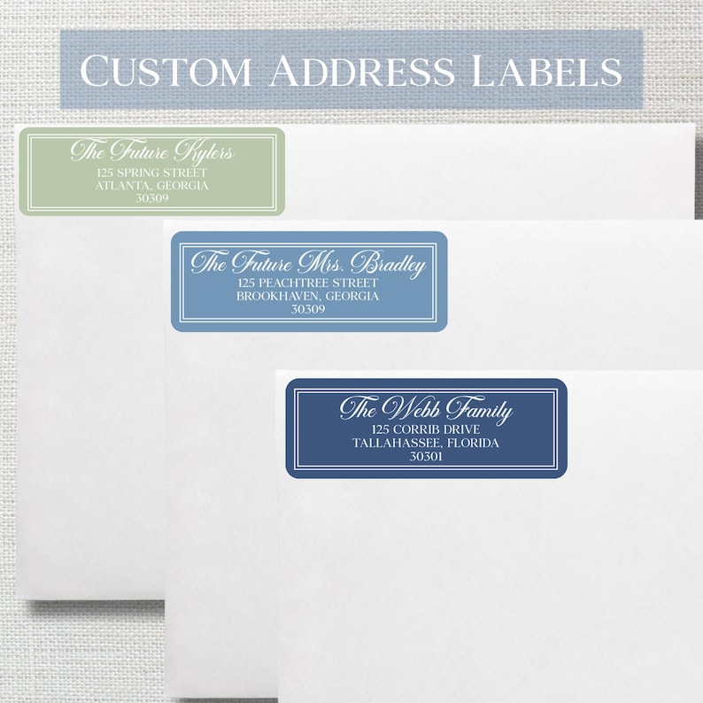 Personalized Classic Return Address Labels | Personalized Vinyl ...