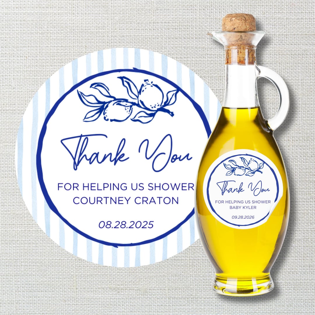 That's Amore Favor Stickers: Italian Theme Baby Shower (digital ...