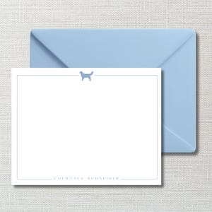 Personalized Golden Retriever Stationery | Custom Striped Stationary | Gender Neutral Stationery | Custom Thank You Notes