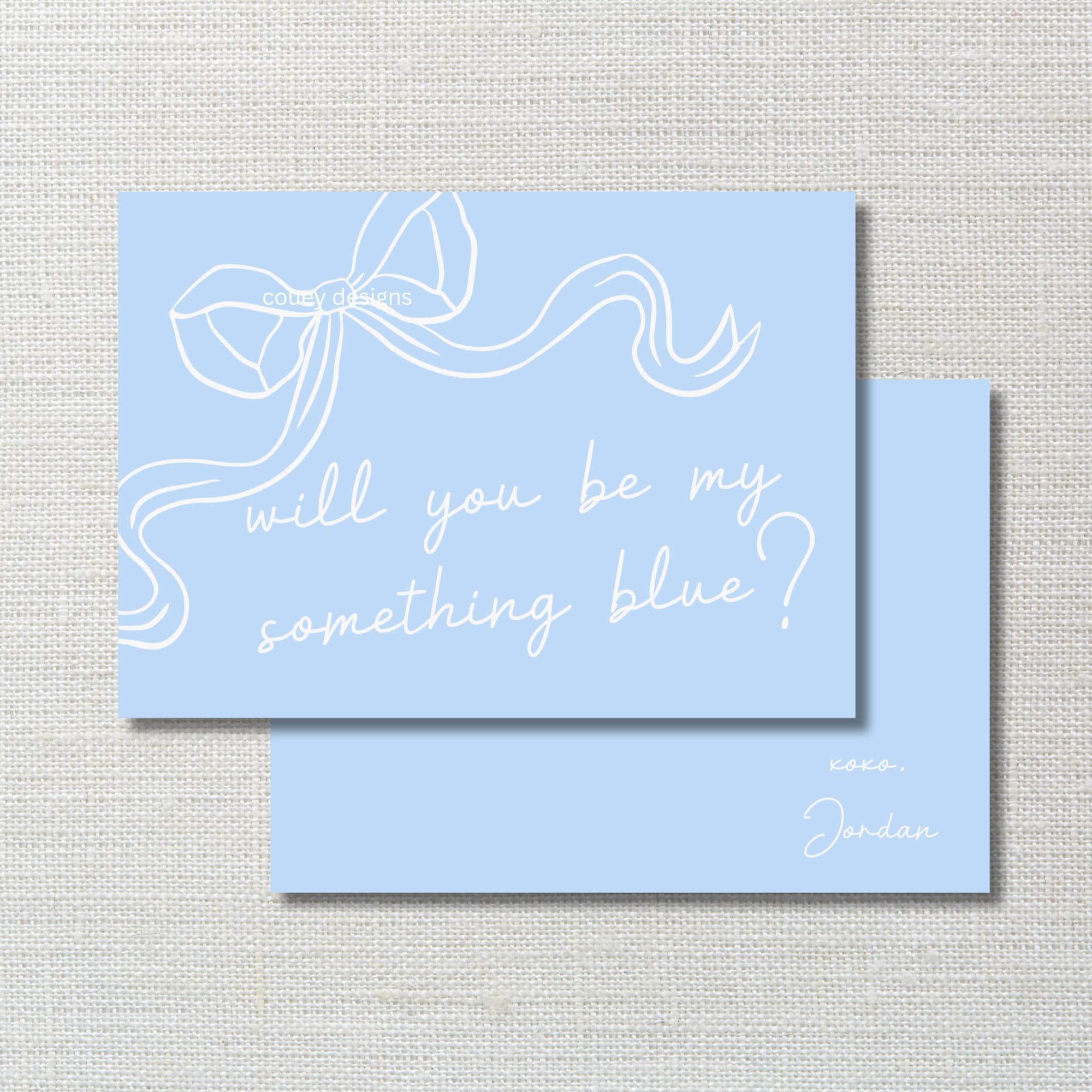 4 biglietti con scritta Will You Be My Bridesmaid, con 4 buste