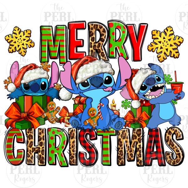 Merry Christmas Stitch png sublimation design download, hand drawn Stitch png, cute Stitch png, sublimate designs download