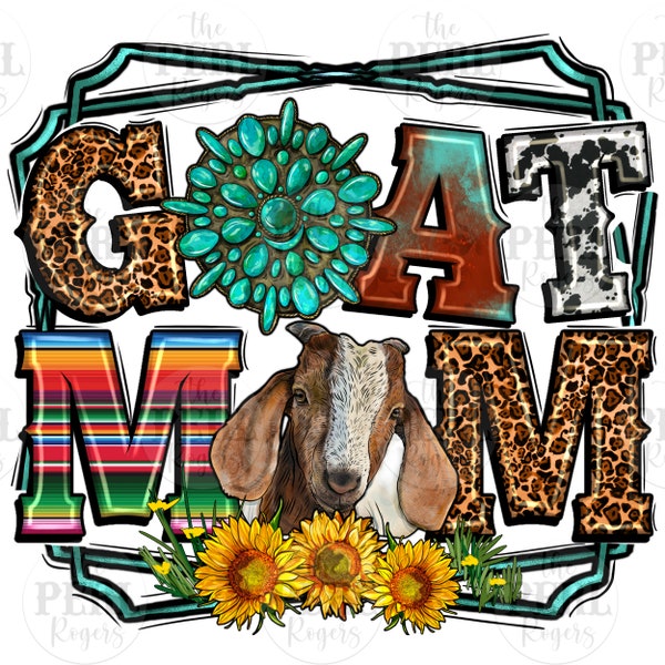 Goat mom png sublimation design download, Mother's Day png, western mom png, goat face png, goat png, sublimate designs download