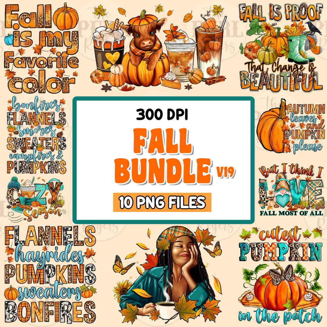 Fall Bundle V19 Png Sublimation Design Download, Hello Fall Png, Fall ...