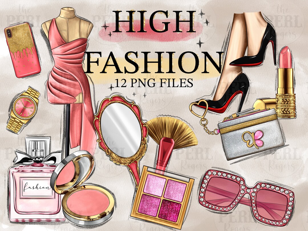High Fashion Clipart Set, Fashion Clipart, Fashion Set, Fashion ...