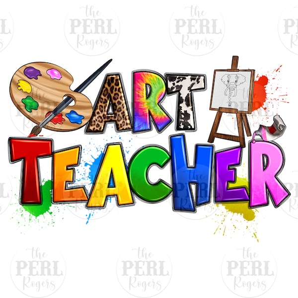 Art Teacher png sublimation design download, Teacher's Day png, back to school png, Teacher png, sublimate designs download