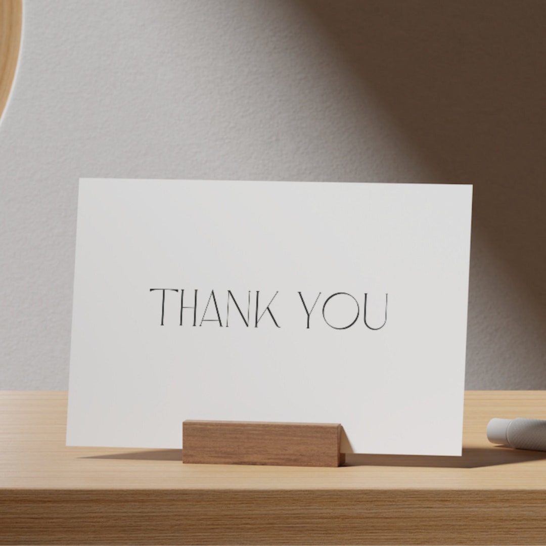 Simple Thank You Card Digital Thank You Card Wedding - Etsy