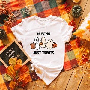 No Tricks Just Treats Halloween T-Shirt, Ghost T-shirt, Trick or Treating T-Shirt