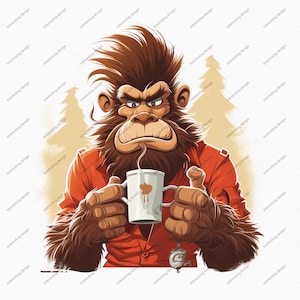 singe buvant du café, téléchargez maintenant, clipart singe, png coupez des fichiers pour un usage personnel et commercial.