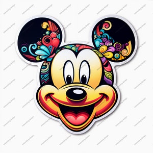 Cartoon Watercolor Mouse Watercolor Dye Sublimation | design, watercolor, digital, clip art, transfer, shirt, print, download