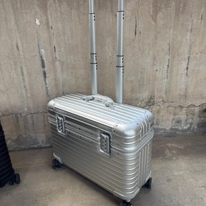 Nieuwe Vintage Pilotencabine 007 slot aluminium cosmeticakoffer, reiskoffer, handvat één gat, 007 TSA-slot bagage, aluminium koffer