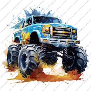 Monster Trucks Png , Monster Trucks Clip Art , Monster Trucks, Monster Trucks Dye Sublimation Design , Digital Download