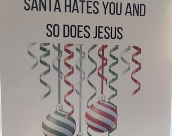 Santa & Jesus - Humorous Christmas Card