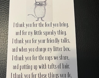 A Poem From The Cat - Humorous