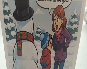 Mother, Billy & Snowman - Humorous