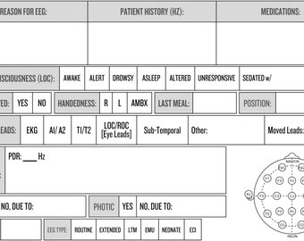 EEG Questionnaire Cheat Sheet | Printable