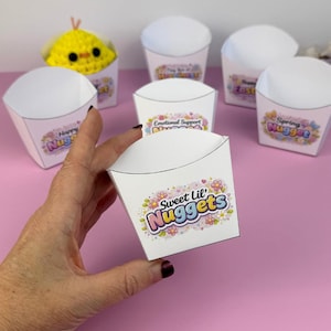 Caja de Pascua imprimible (editable) para pollo