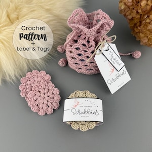 Häkelanleitung + ausdruckbare Etiketten und Anhänger in “Fairy” zum selbst ausdrucken