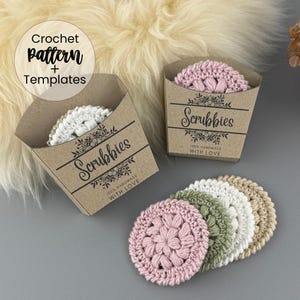 Scrubbie Crochet pattern + Printable packaging for your handmade Scrubbies